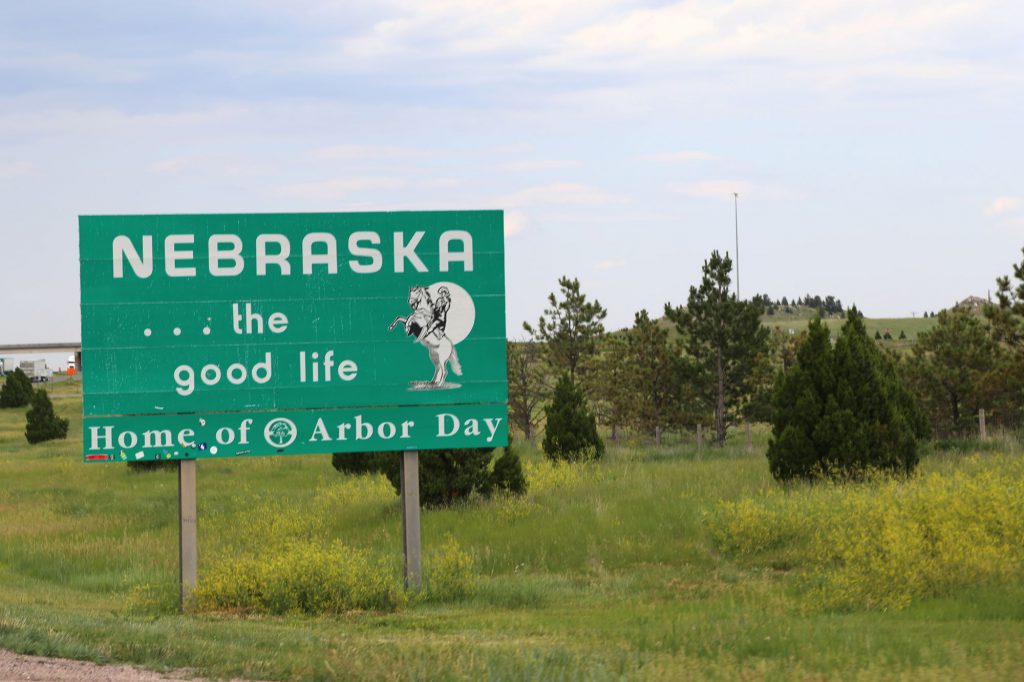 Entering Nebraska ...the good life.