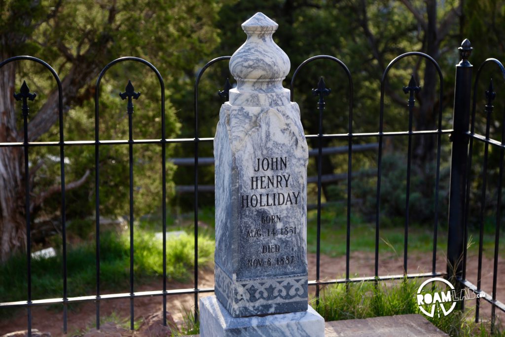 The grave marker for Doc Holiday...which does not mark Holiday's grave.  Or does it?