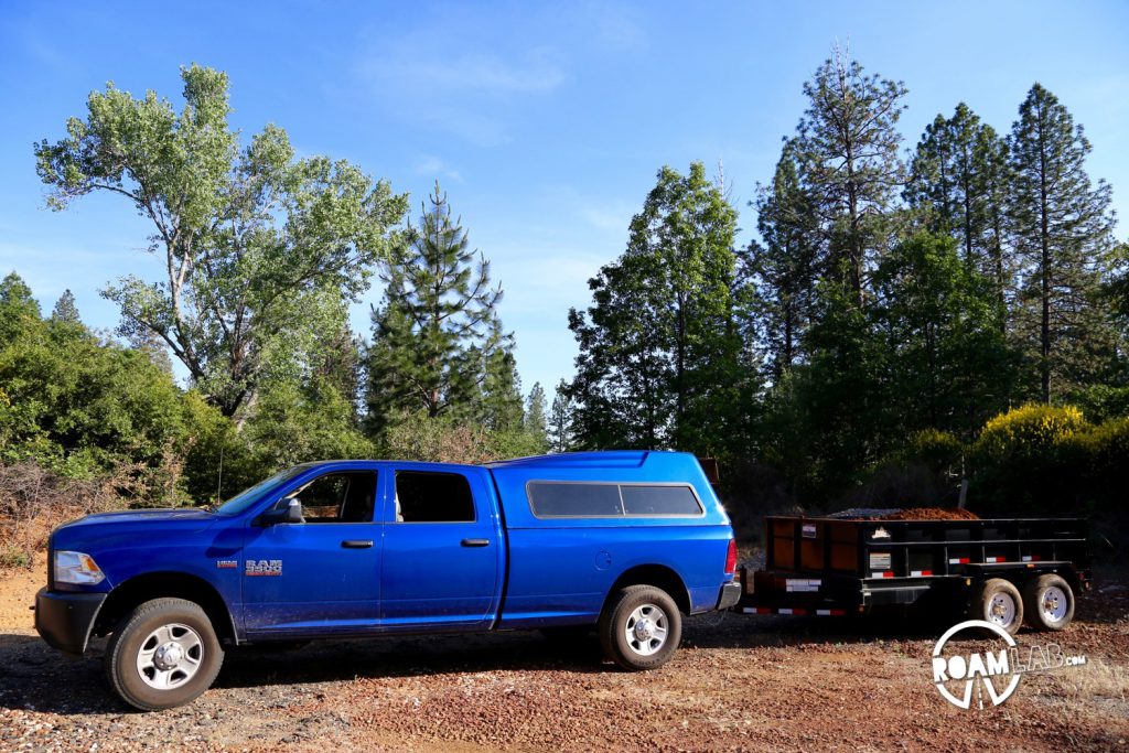 With the trailer full, we were ready to go. And with the shadows growing longer, it was certainly time to get moving.