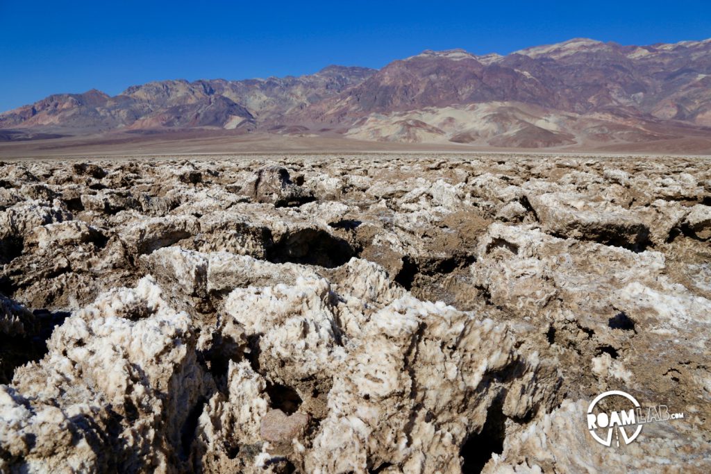 Salted, pitted earth at the Devil's Gold Course