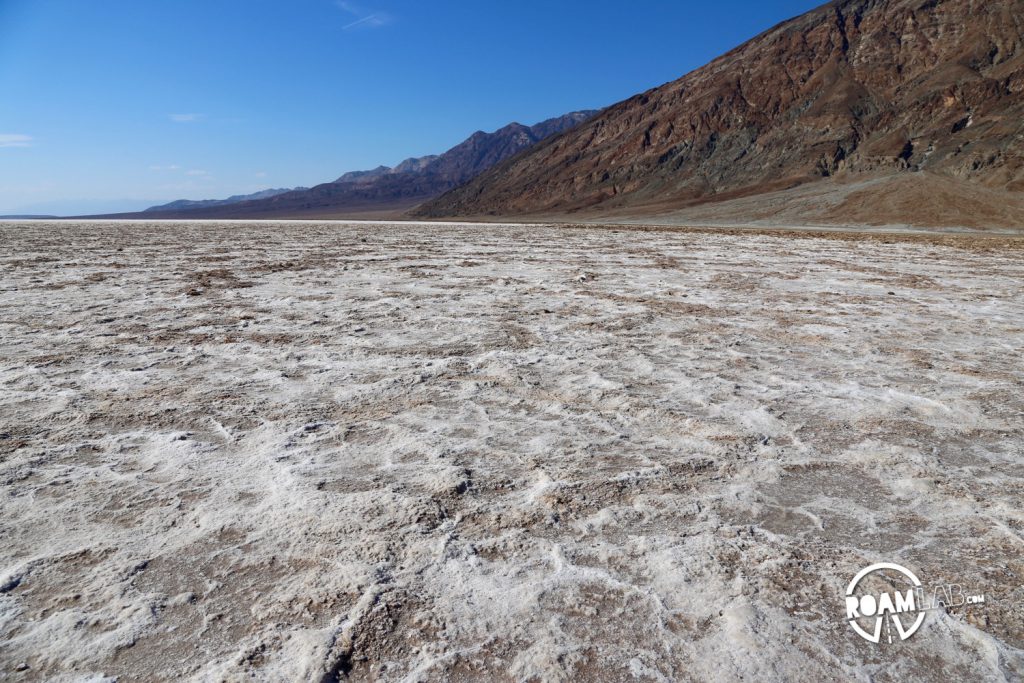 Salt Flats of the desiccated lake bed of Badwater, CA.