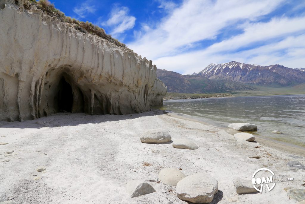 Cave shaped into the side of Bishop Tuff.