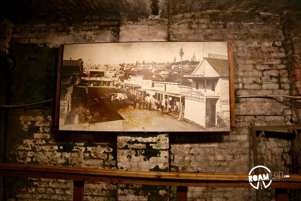 Old timey Seattle, as it would have looked back in the days of Seattle's original "ground level" businesses.