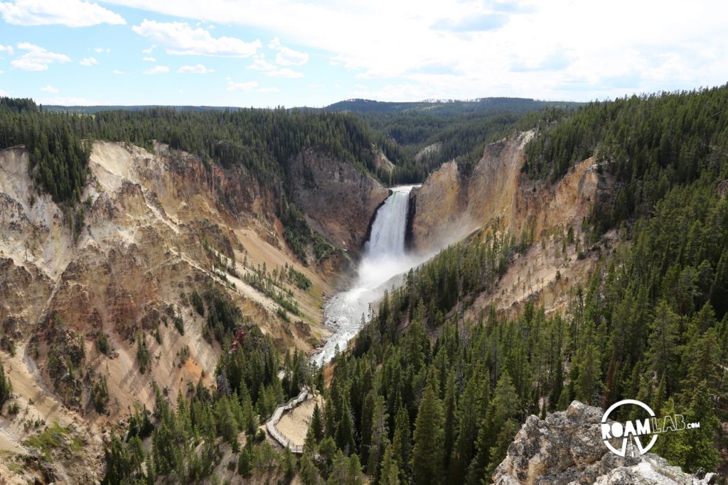 Lower Falls cascades through the Grand Canyon of the Yellowstone