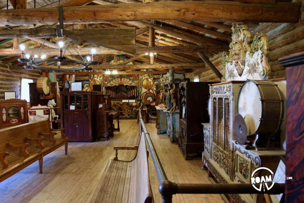 Inside the impressive collection of the Nevada City Music Hall.