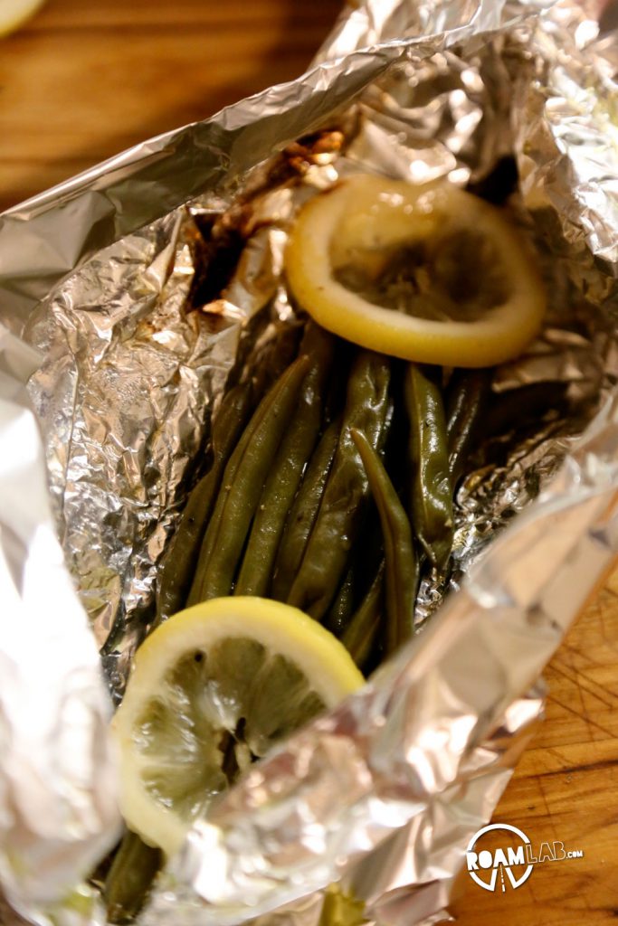 Campers Tinfoil Green Beans makes for one of the simplest and most satisfying vegetable dish for camping and all it takes are green beans, lemon, salt, pepper, and olive oil.