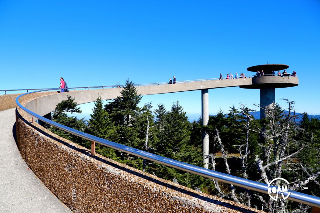 The hike to the top of Clingman's Dome may be steep but the end is an amazing vista of the Great Smoky Mountains National Park.