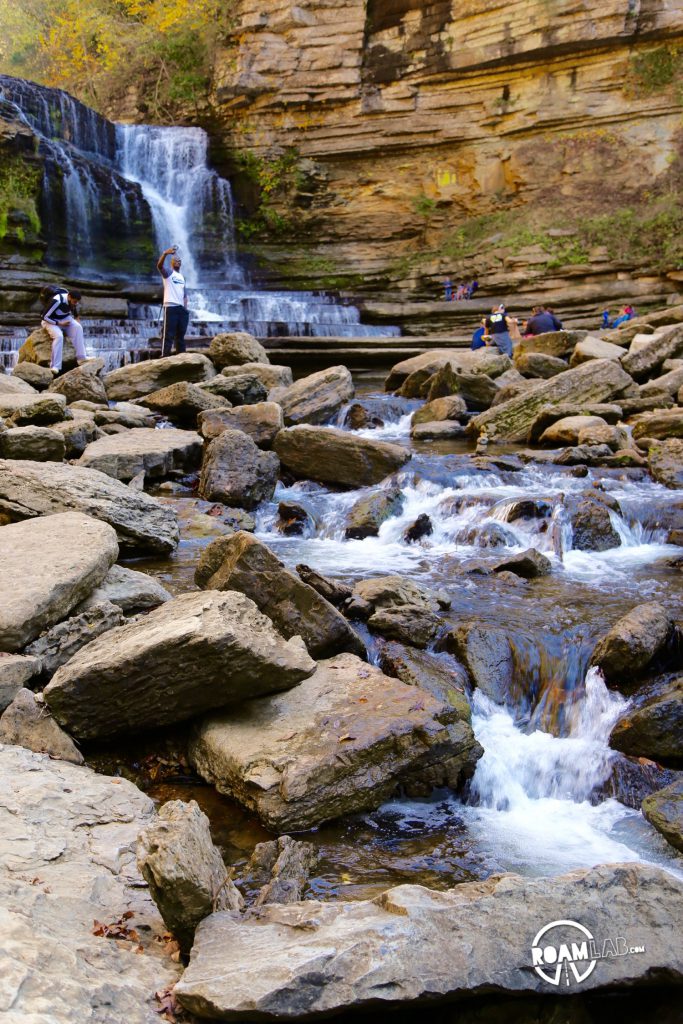 Cummins Falls State Park is located halfway between Nashville and Knoxville, Tennessee.  That makes it the ideal getaway for both cities in wanting a some a hike, a waterfall,  and an amazing water hole all in one place.