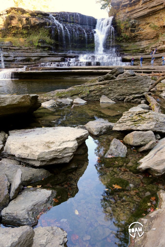 Cummins Falls State Park is located halfway between Nashville and Knoxville, Tennessee.  That makes it the ideal getaway for both cities in wanting a some a hike, a waterfall,  and an amazing water hole all in one place.