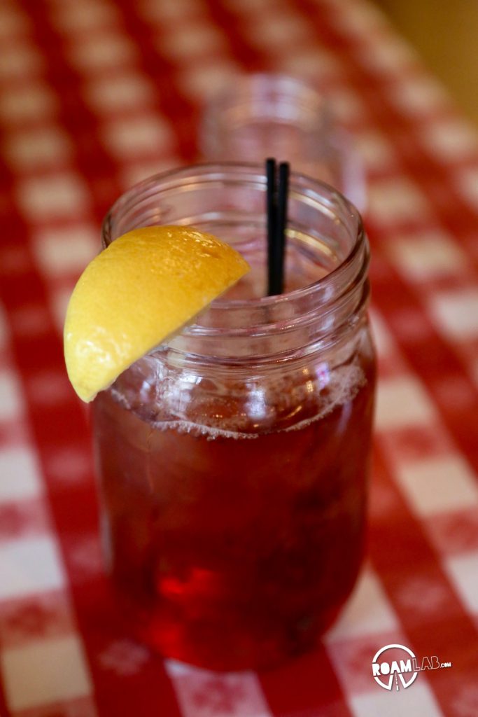 Enjoying some classic southern cooking at the Loveless Cafe in Nashville, Tennessee.