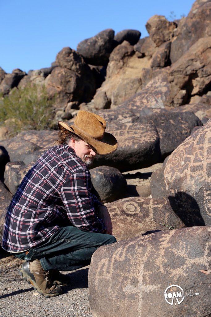 Painted Rock Petroglyph Site is barely off highway 8 and a delightful break from the road.