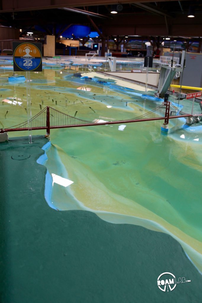 I've lived in and around San Francisco long enough to hit the obvious spots.  But, done with cable cars, fisherman's wharves,  and golden gates, we decided it was time to visit the U.S. Army Corps of Engineers Bay Model.