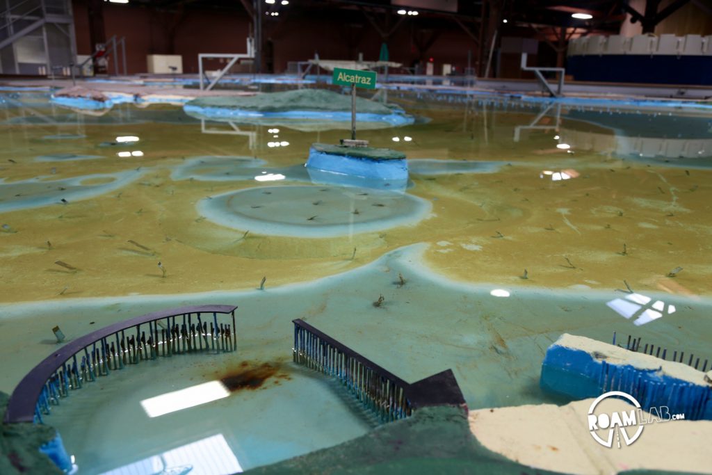 I've lived in and around San Francisco long enough to hit the obvious spots.  But, done with cable cars, fisherman's wharves,  and golden gates, we decided it was time to visit the U.S. Army Corps of Engineers Bay Model.