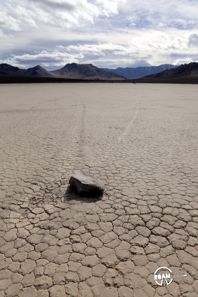 The road to the Racetrack Playa in Death Valley National Park is one long, brutal washboard past volcanic craters, Joshua Trees, and teakettles to a dry lakebed punctuated by a grandstand rock formation and sailing stones.