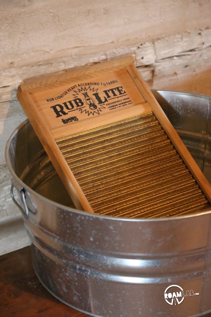 Rub Lite washboard on display at the Arkansas Post Museum