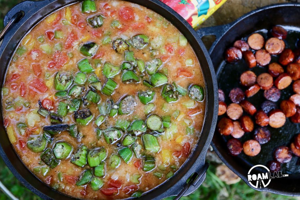 There are so many ways to cook a gumbo.  Some are regional. Some are familial. Mine is practical.  After traveling through Louisiana and our Great Gumbo Excursion last year in New Orleans, it is time to make Roam Lab's Campfire Gumbo.