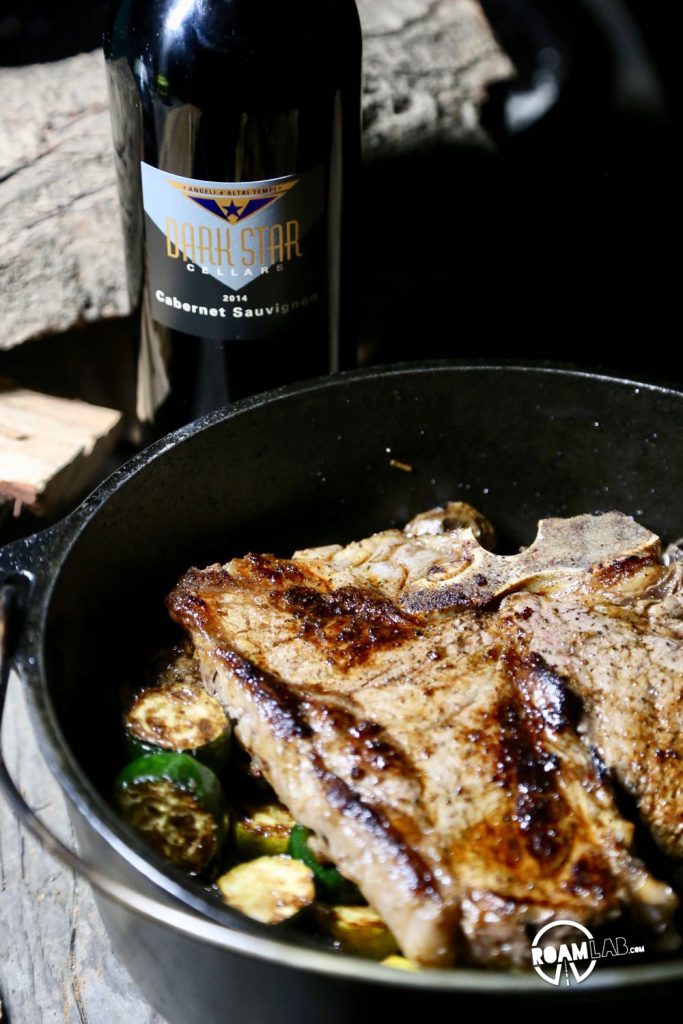 Dinner is served at the San Simeon Beach State Park Campground