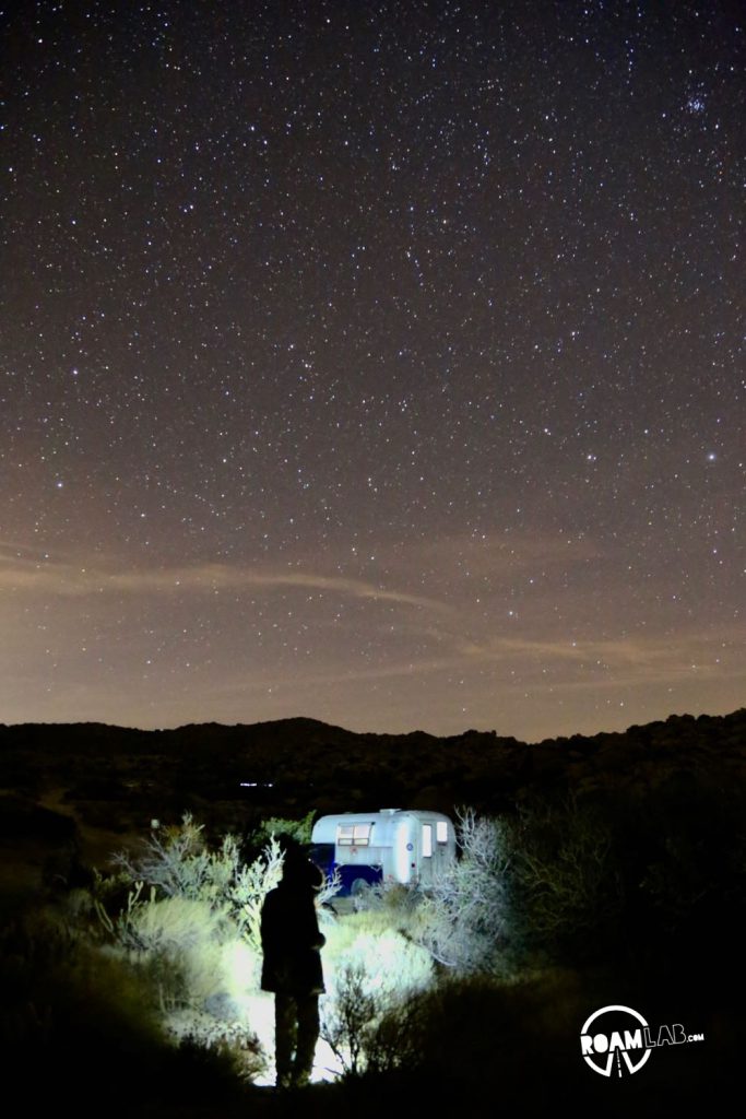 Our first night with our Avion Ultra C11 truck camper in Anza-Borrego Desert State Park at Culp Valley Primitive Campground