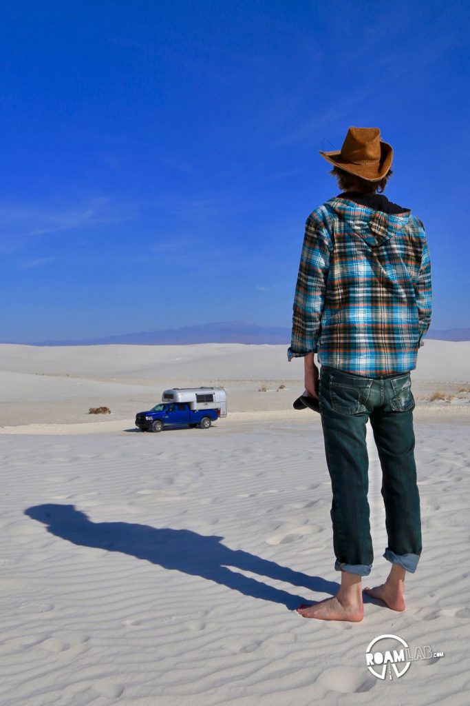 Never too far from home in the White Sands National Monument