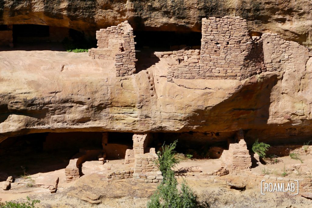 New Fire House footholds carved into the cliff face in Mesa Verde National Park