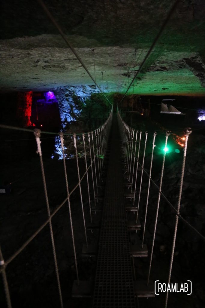 Along with zip lines, the course included several bridge crossings.