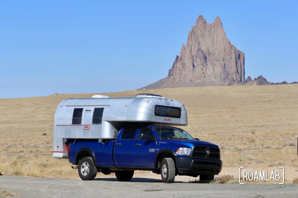 Showing off our updated Avion and truck at Shiprock.