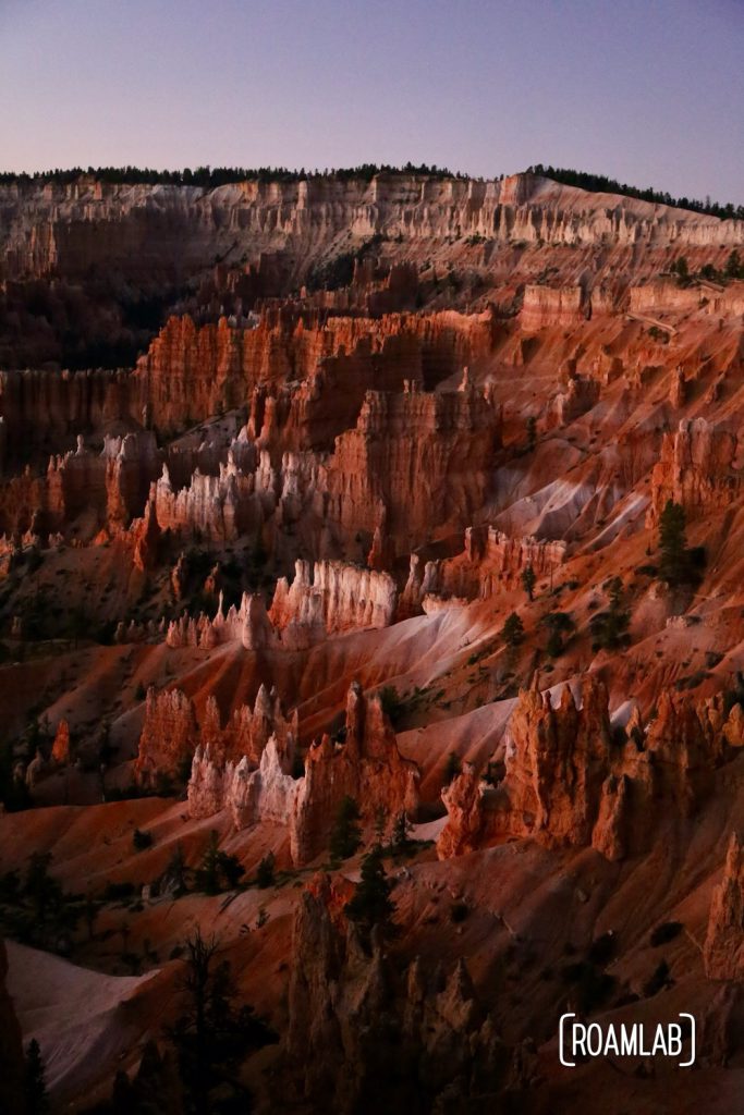 A sunrise hike of Bryce Canyon National Park from Sunrise Point to Sunset Point along the Queens Garden and Navajo Loop trails.