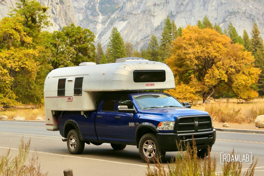 Braving traffic to see Half Dome and El Capitan in Yosemite National Park.