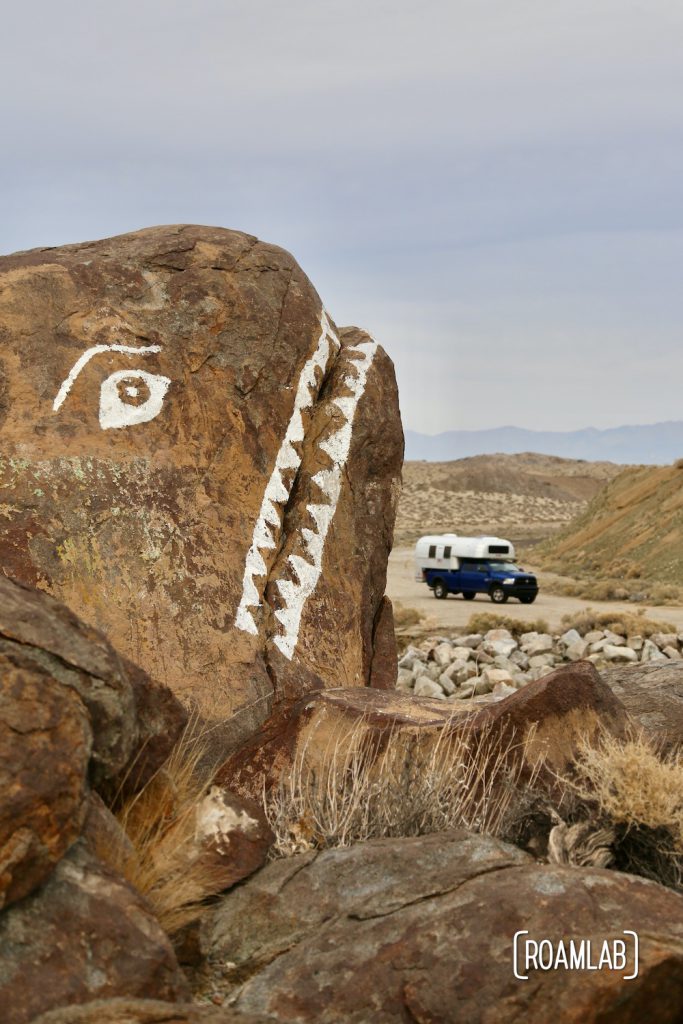 Graffiti or art in the California Desert
