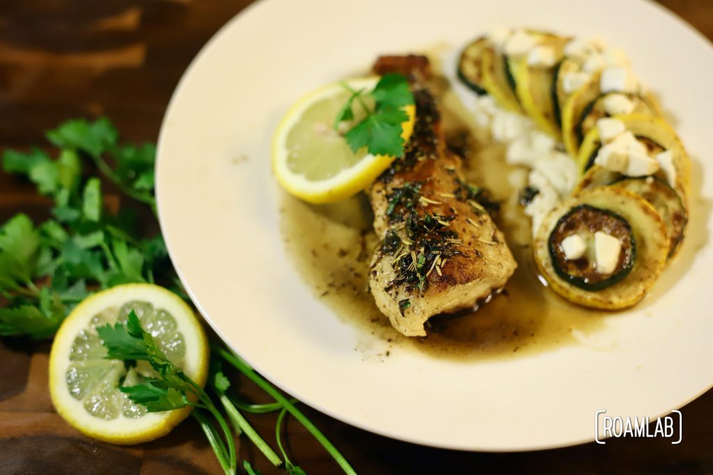 Take your seafood cuisine to the next level with this cast iron skillet seared sea bass in a herb butter sauce campfire cooking dinner recipe