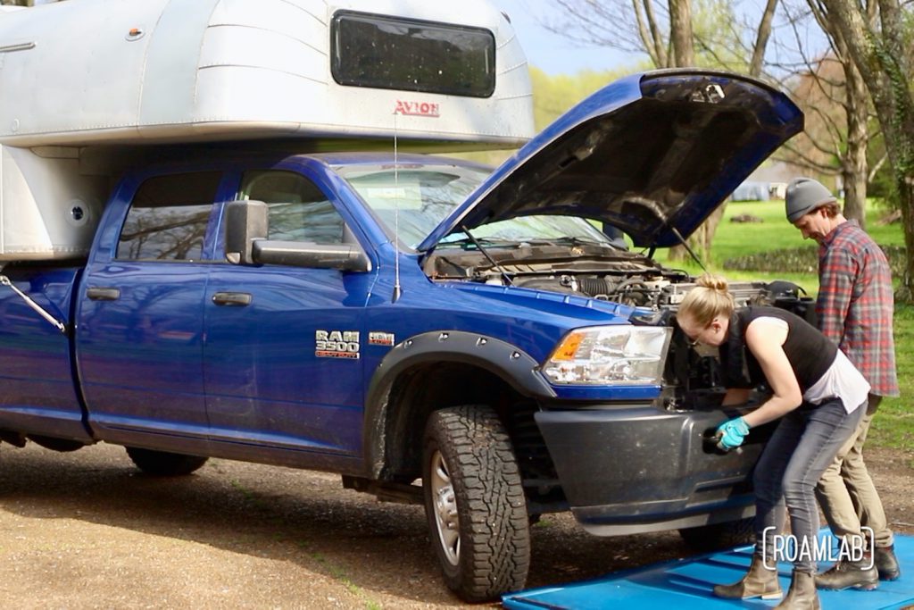 We expand our automotive mechanic skills with our latest DIY project: removing the front bumper of our 2015 Ram 3500 Tradesman truck