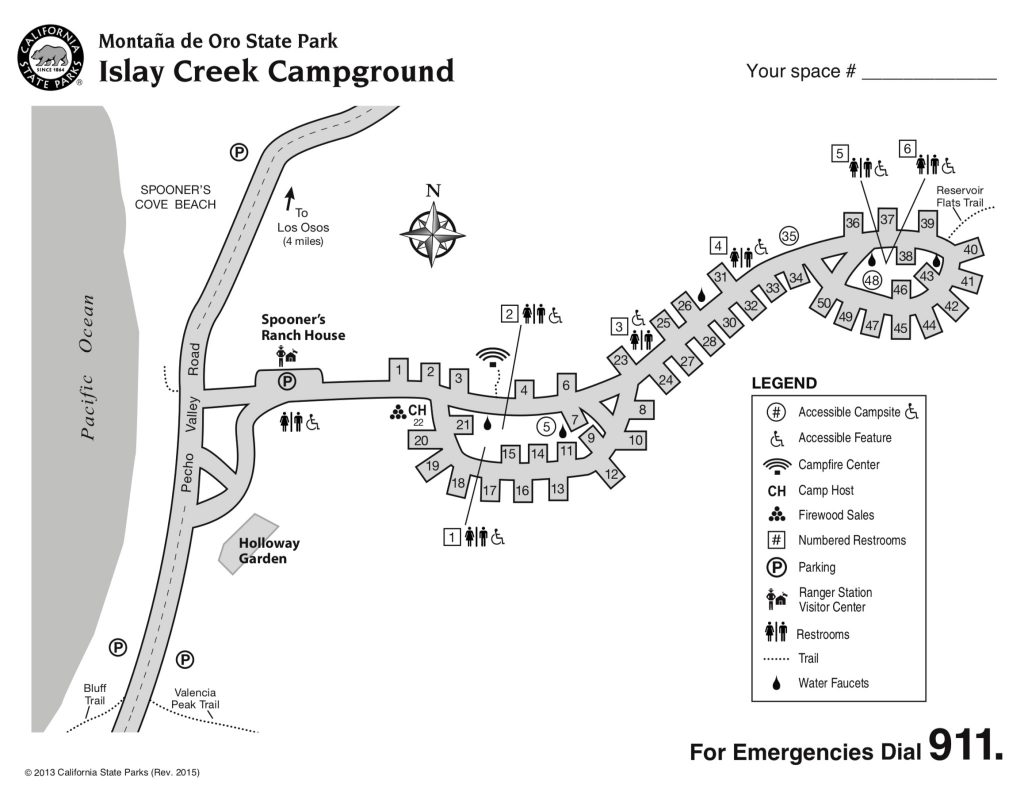 Map of Islay Creek Campground