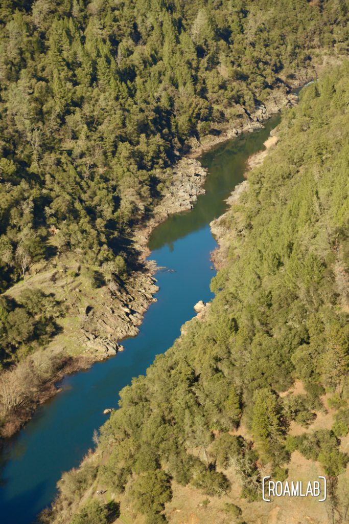 Aerial view of the North Fork of the American River
