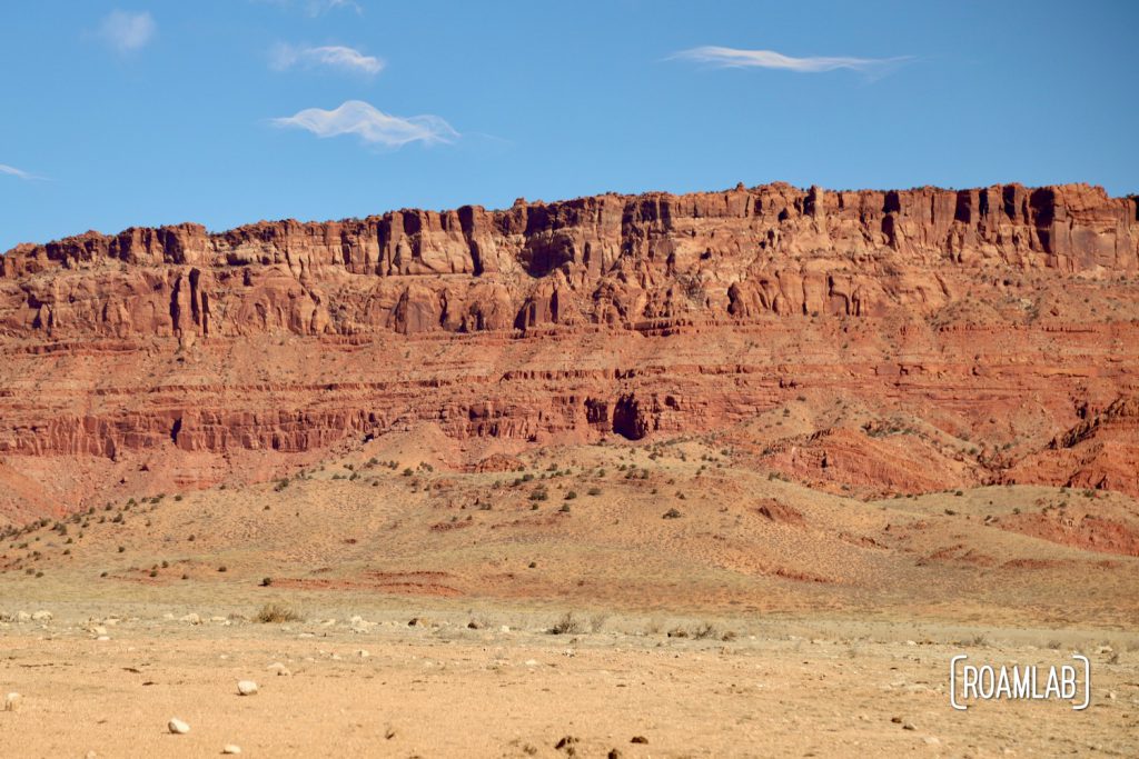 The red cliffs of the Vermillion Hills.