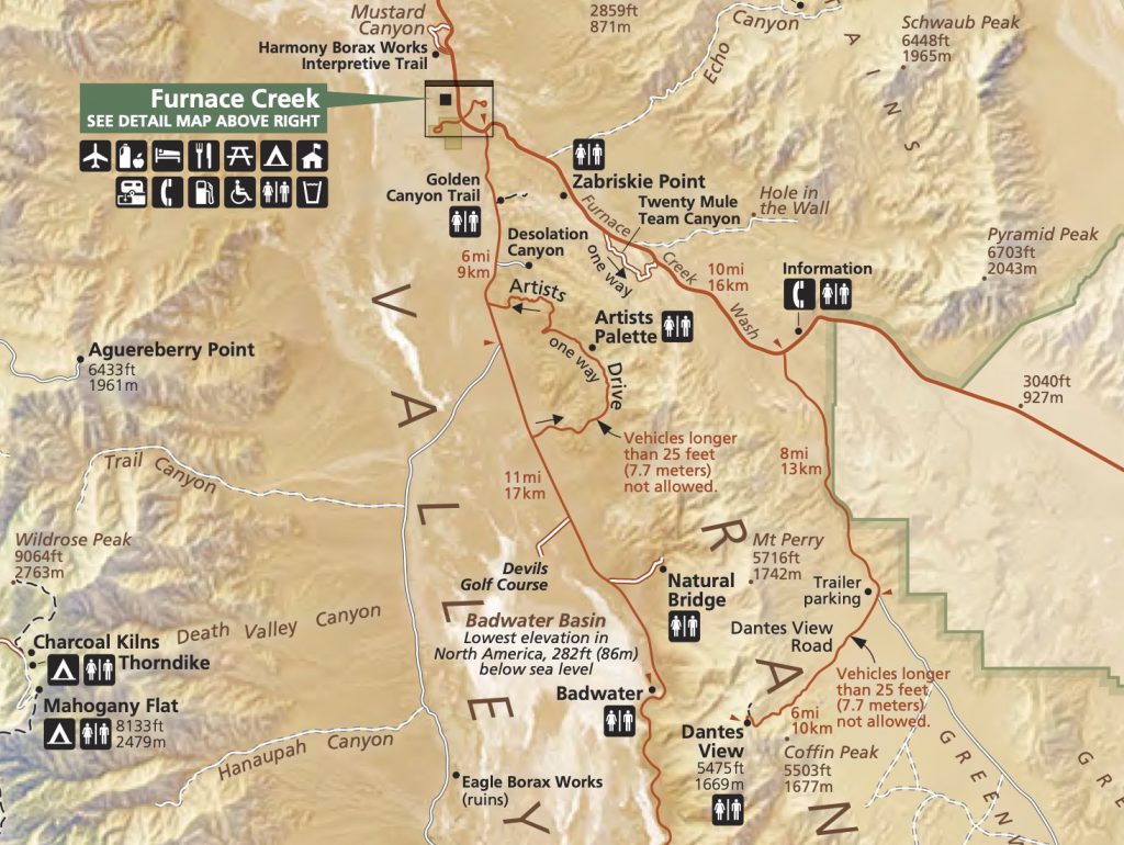 Artists Drive Scenic Loop Map