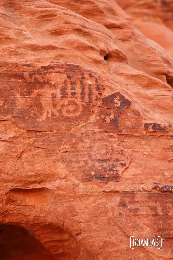 Petroglyphs along Mouse Tank Trail in Nevada's Valley of Fire State Park.