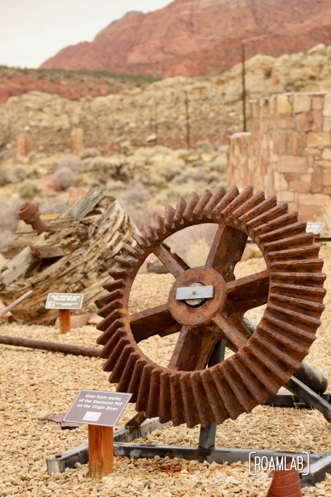 Mining equipment on display in Silver Reef, Utah.