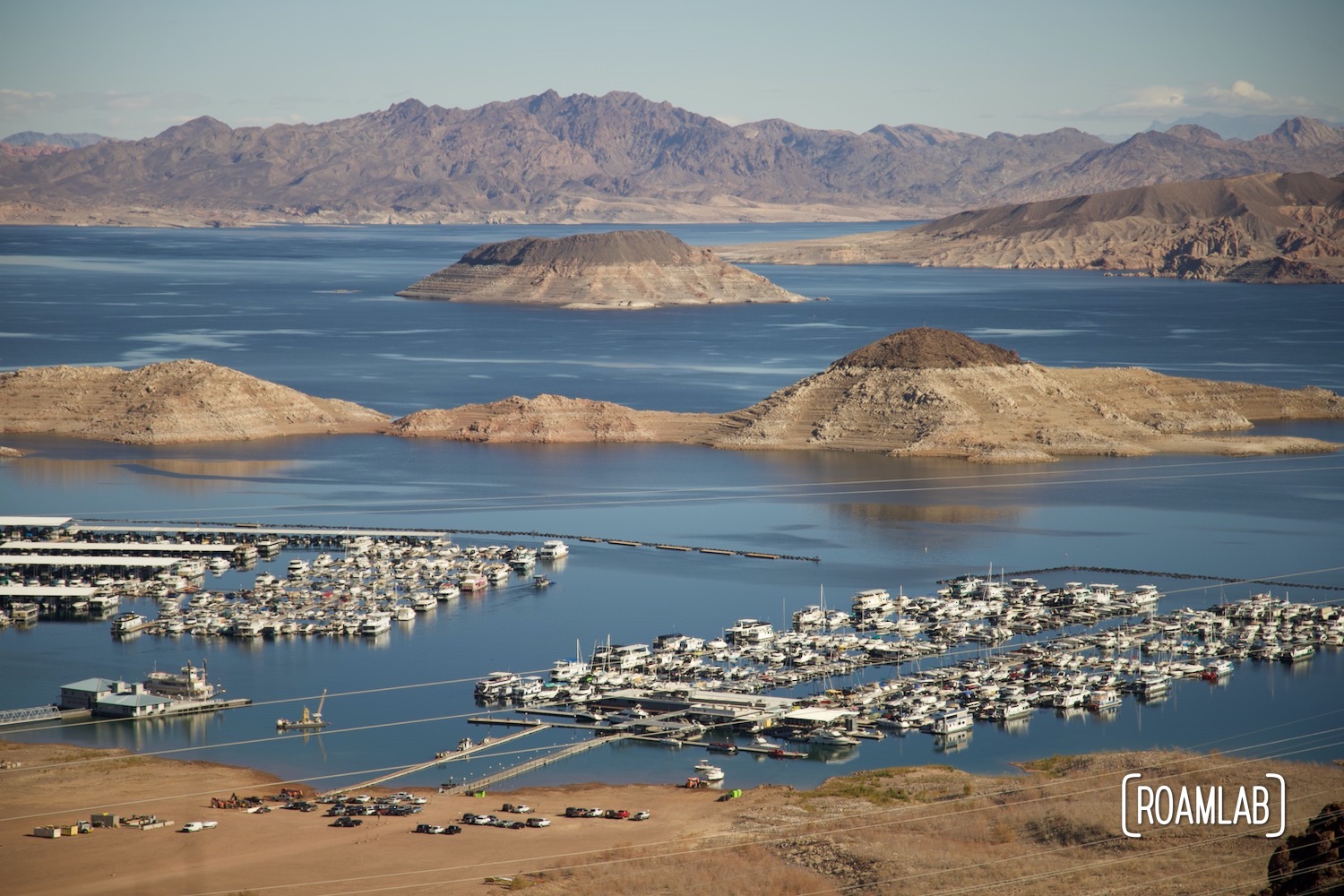 View of marina in Lake Mead, Nevada