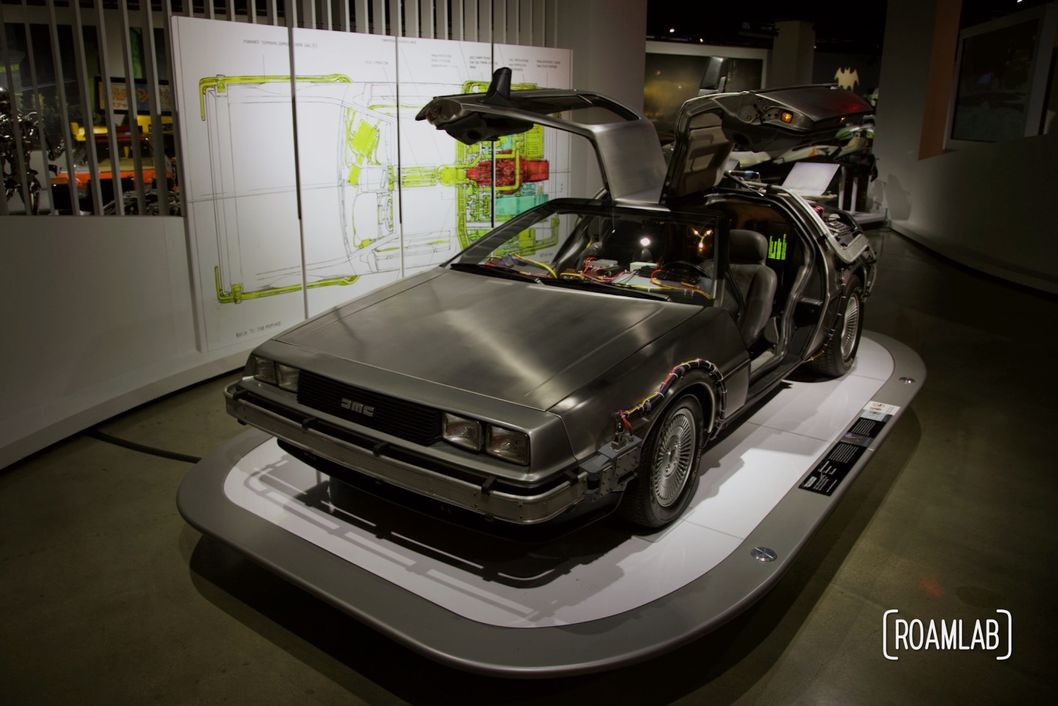 1981 DeLorean "Time Machine" on display at the Petersen Automotive Museum