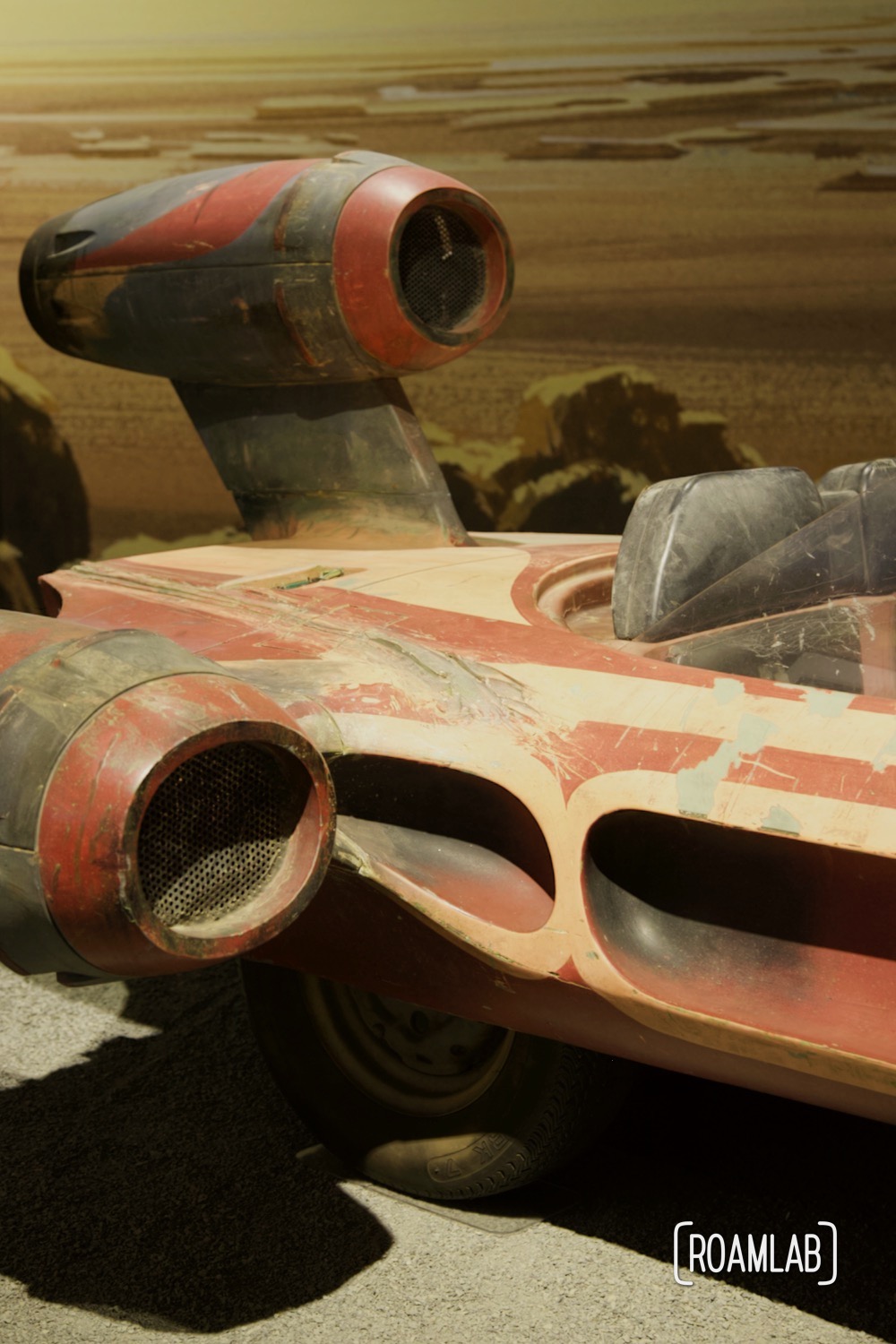 Closeup of Luke Skywalker's SoroSuub X-34 landspeeder.