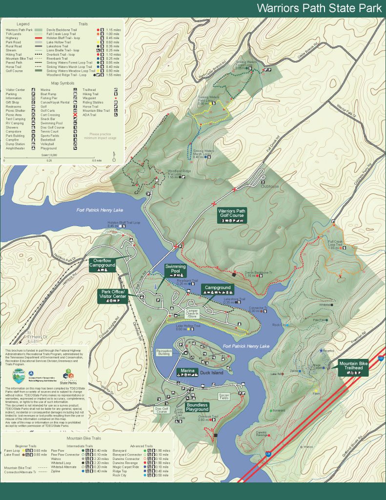 Warriors Path State Park Trail Map