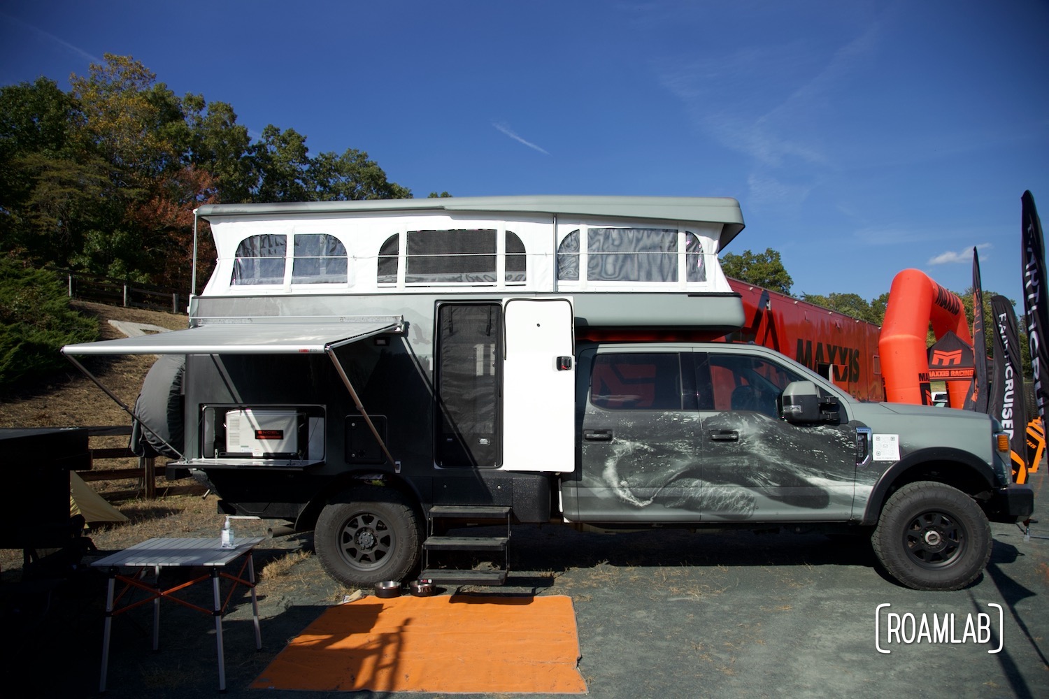 View of an Earth Cruiser overland rig.