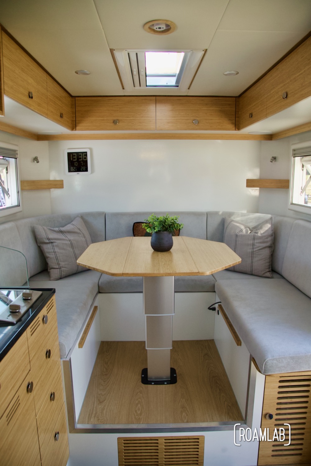 Luxurious dinette on display at Overland Expo East 2022