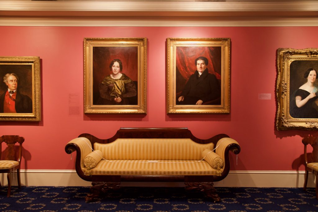 Portraits on display at the Morris Museum of Art in Augusta, Georgia